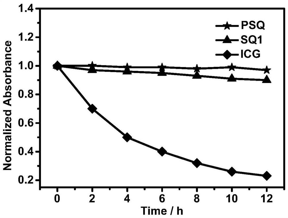 Synthesis method of water-soluble squarylium cyanine type near-infrared organic macromolecular photo-thermal agent with high stability