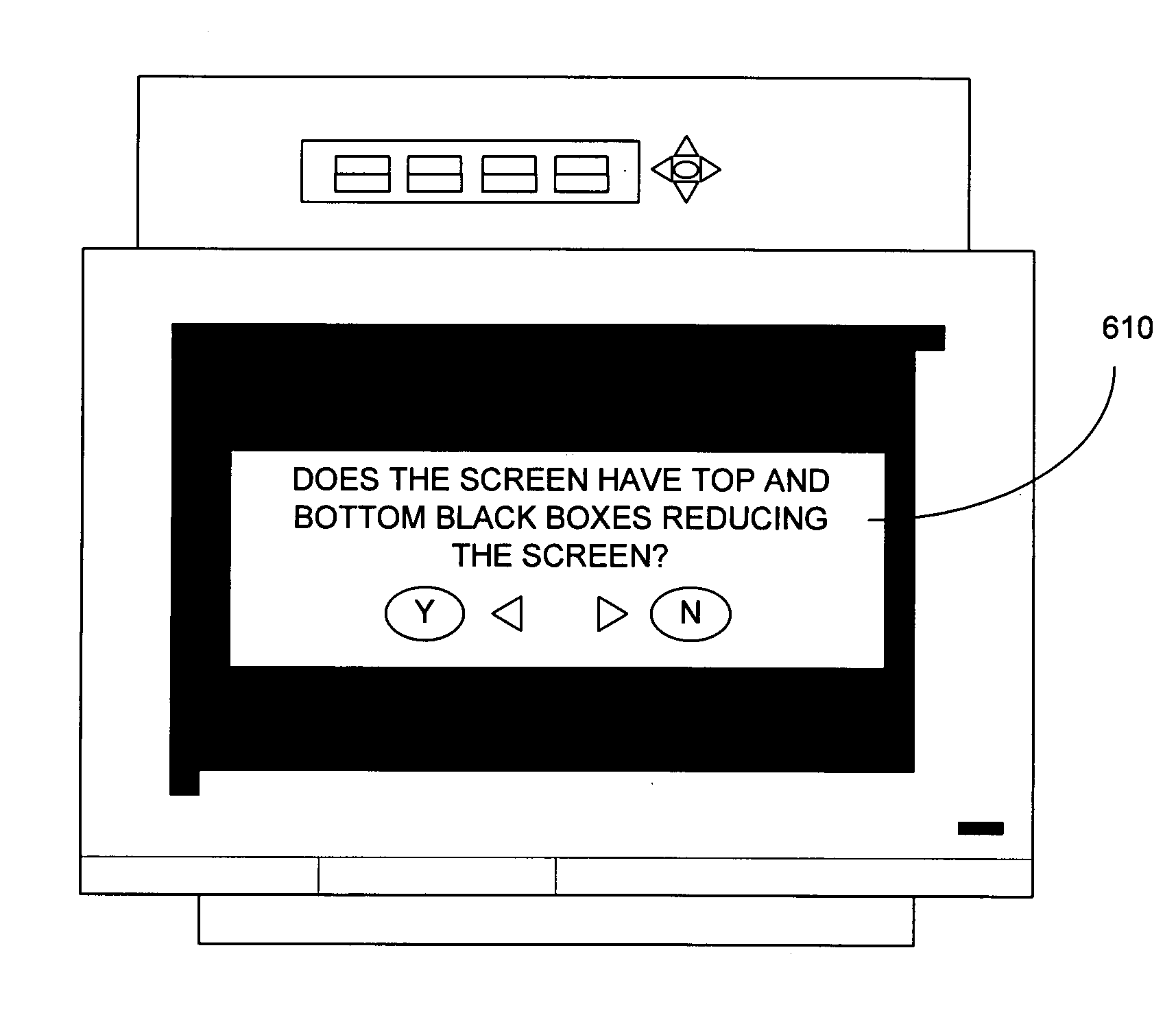 Determining device that performs processing of output pictures