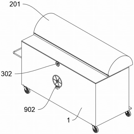 A storage device for dragon and lion dance props that can save space