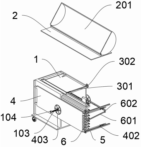 A storage device for dragon and lion dance props that can save space