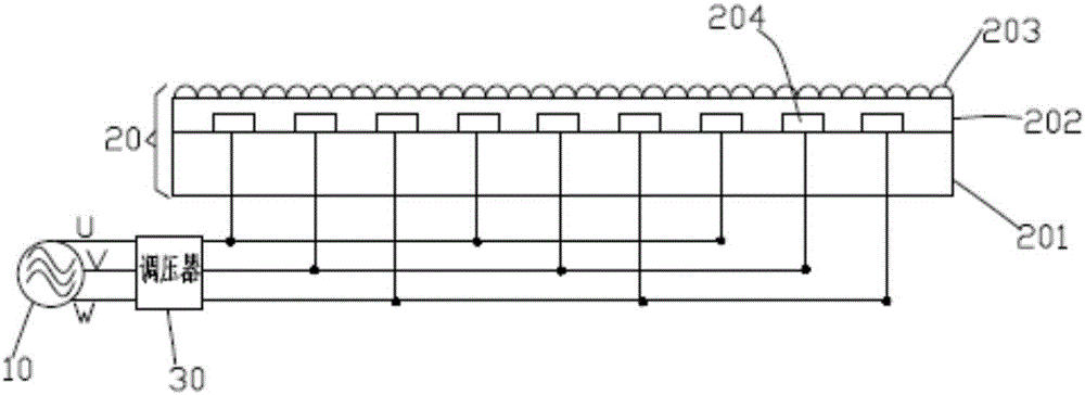 Three-phase traveling wave electric curtain dust removing system and construction method thereof