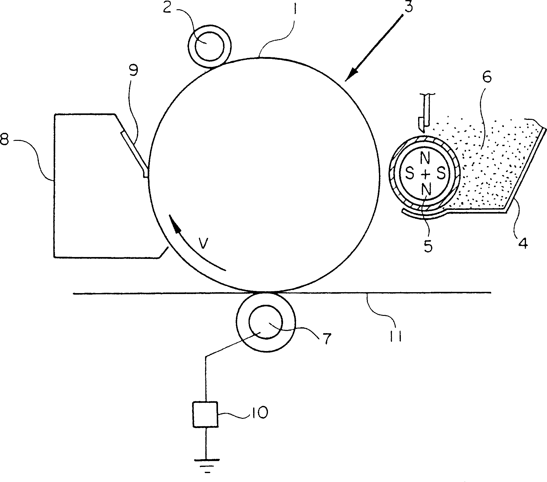 Static charge developing agent and imaging method