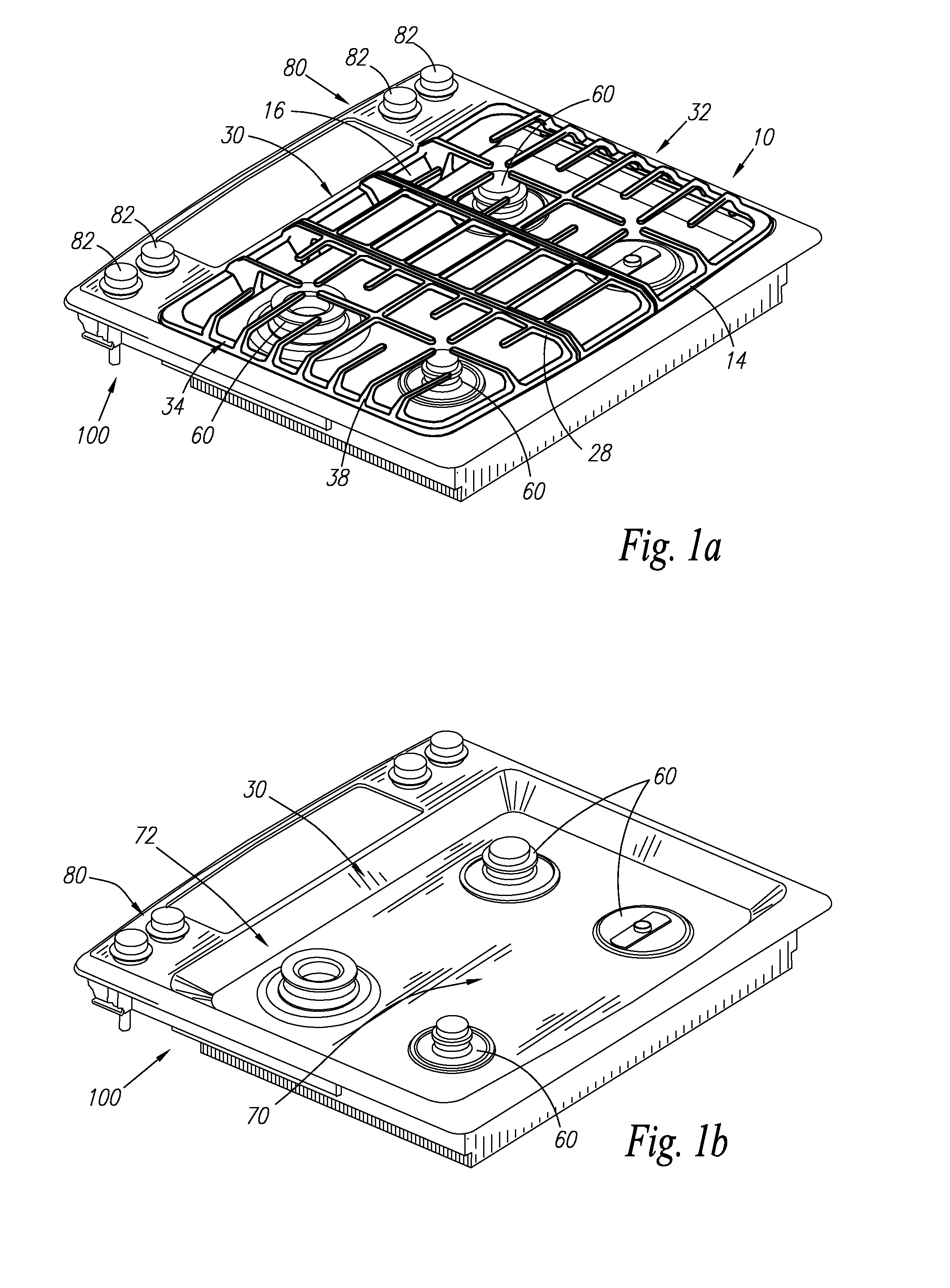 Grates with heat shield