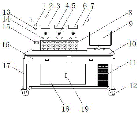 Multifunctional teaching aid for physical laboratory