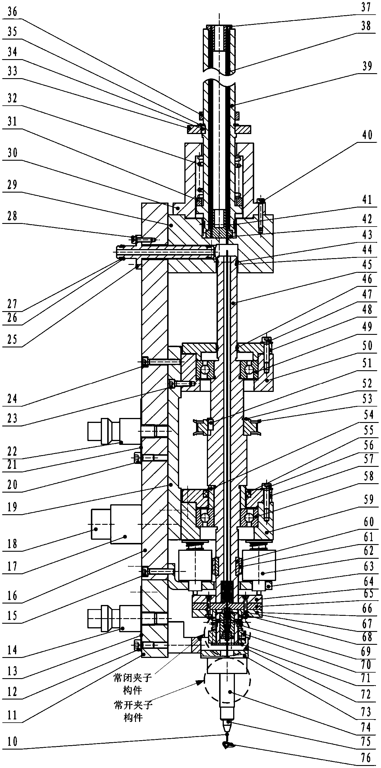 Multi-functional spindle mechanism used for small deep holes electrical discharge machining