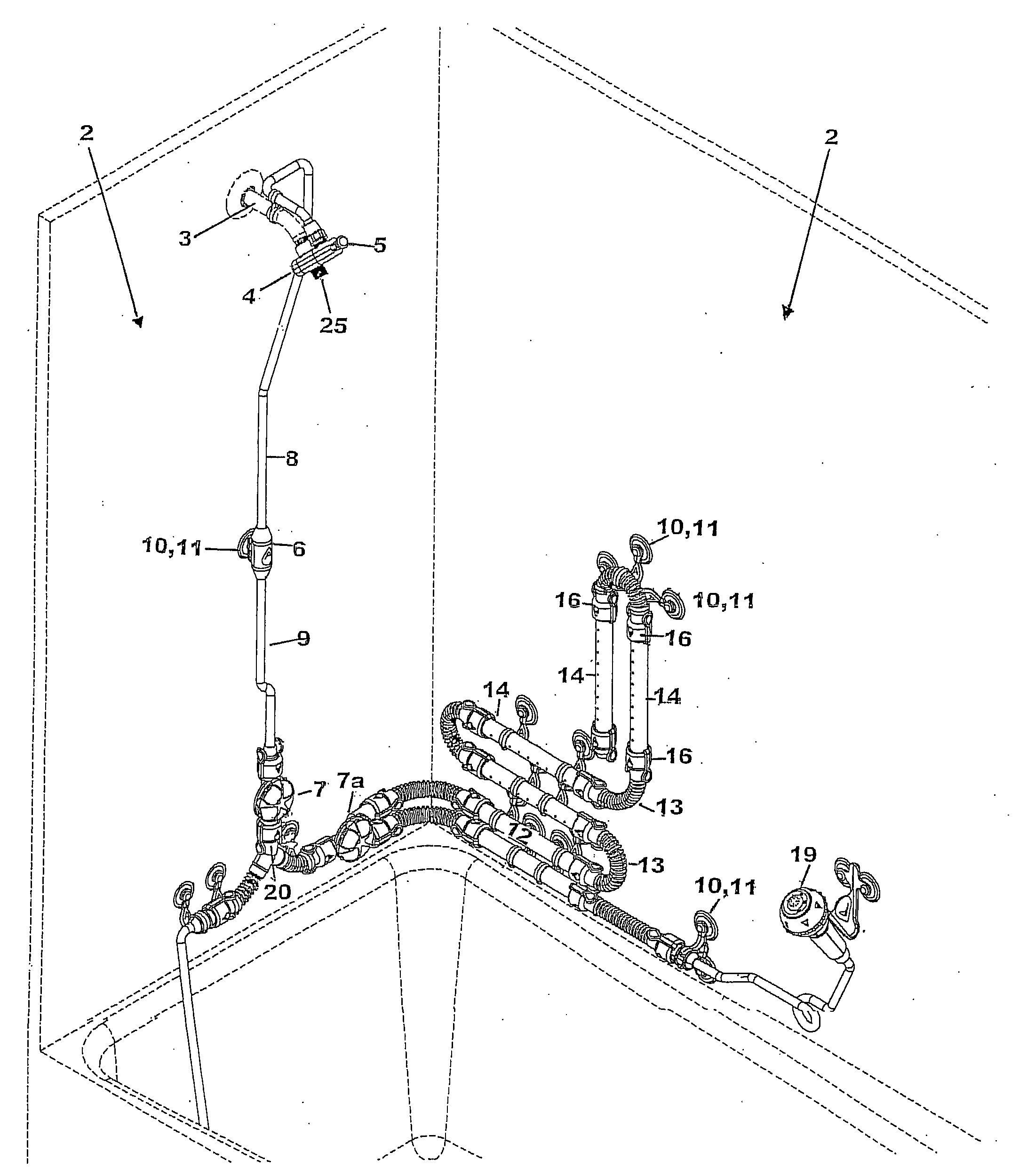 Shower water toy construction system