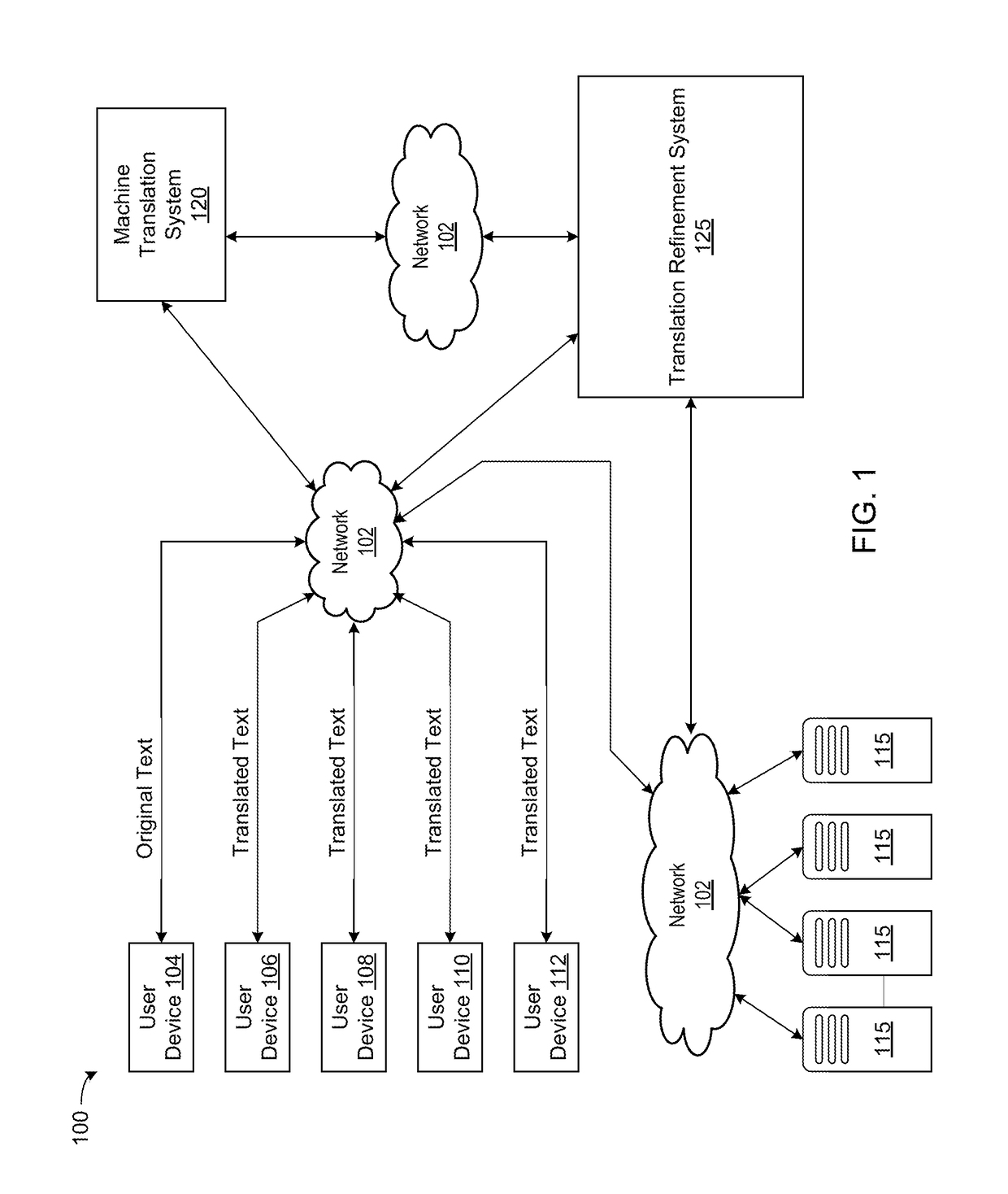 Providing text resources updated with translation input from multiple users