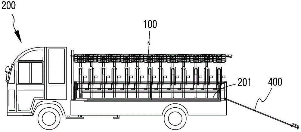 Public bike transport truck