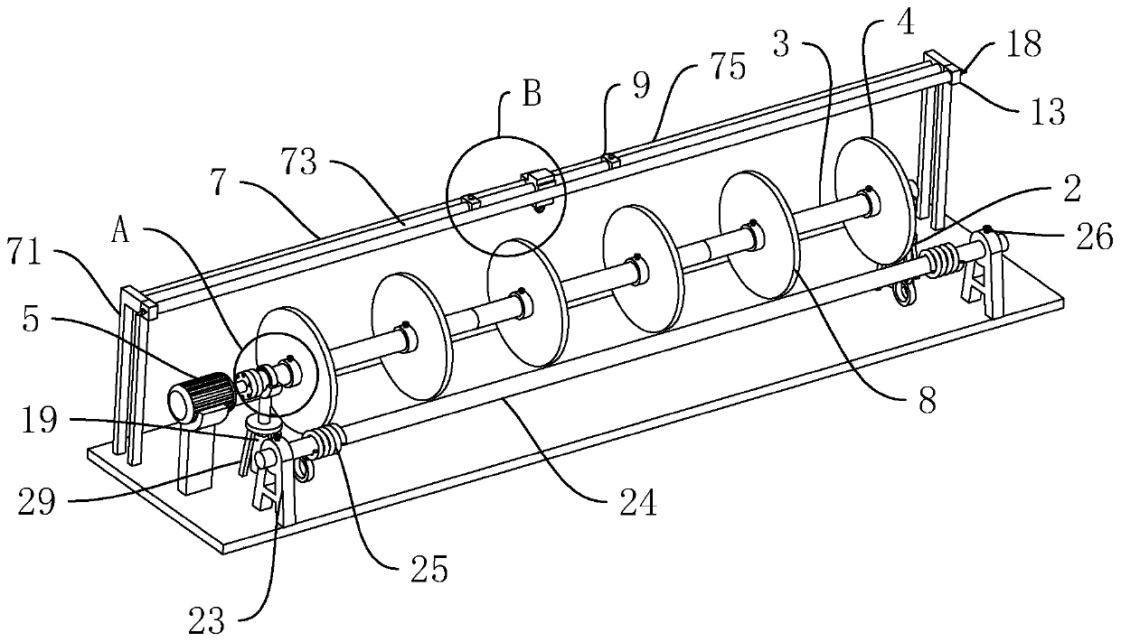 Cable winding and unwinding container and transport vehicle with same