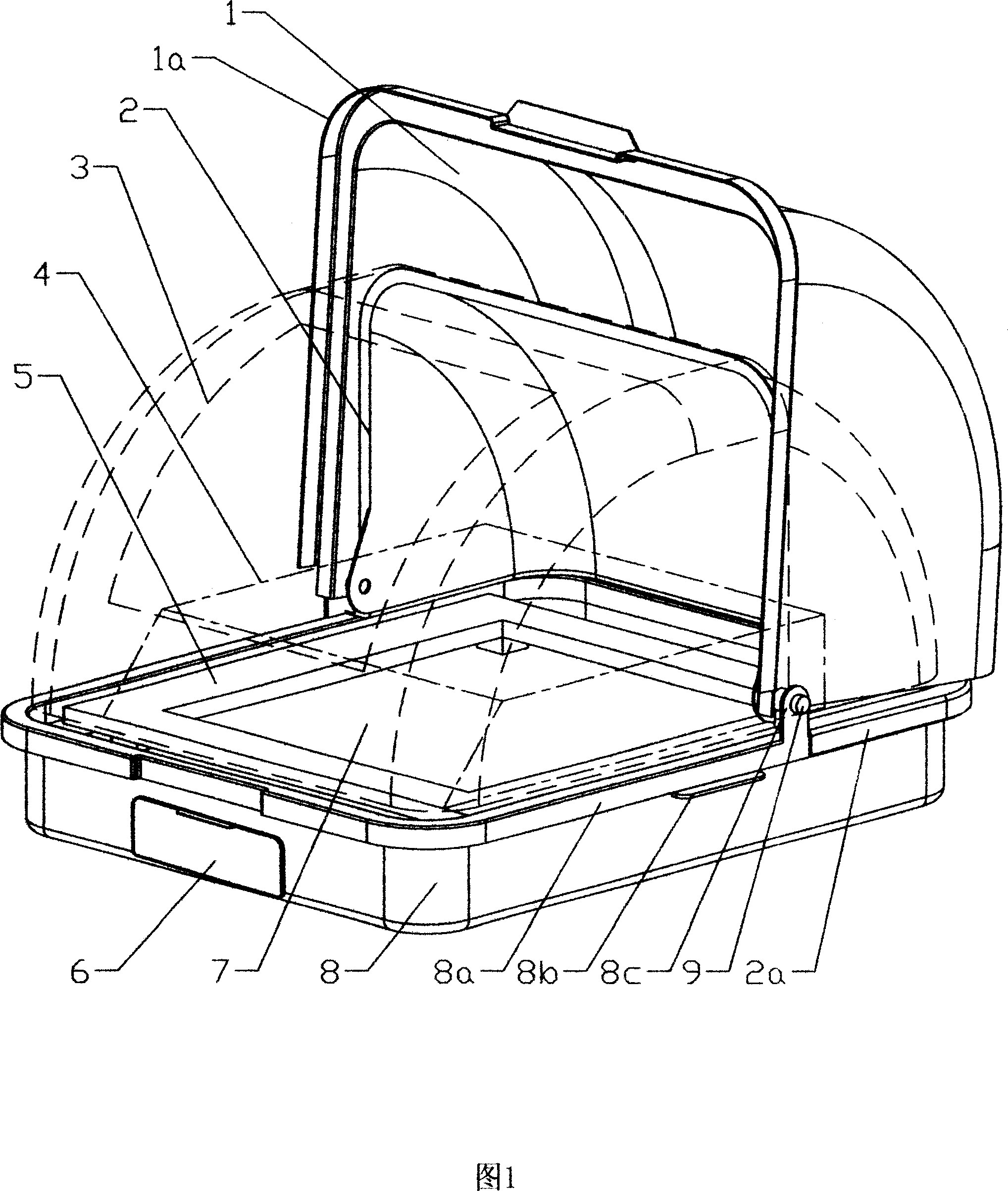 Tiltable anti-radiation cover for household kitchen electric appliance