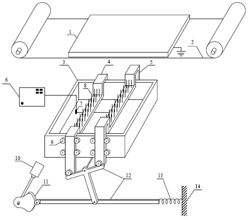 System for preparing nanofibers on large scale by utilizing electrostatic spinning process and preparation method