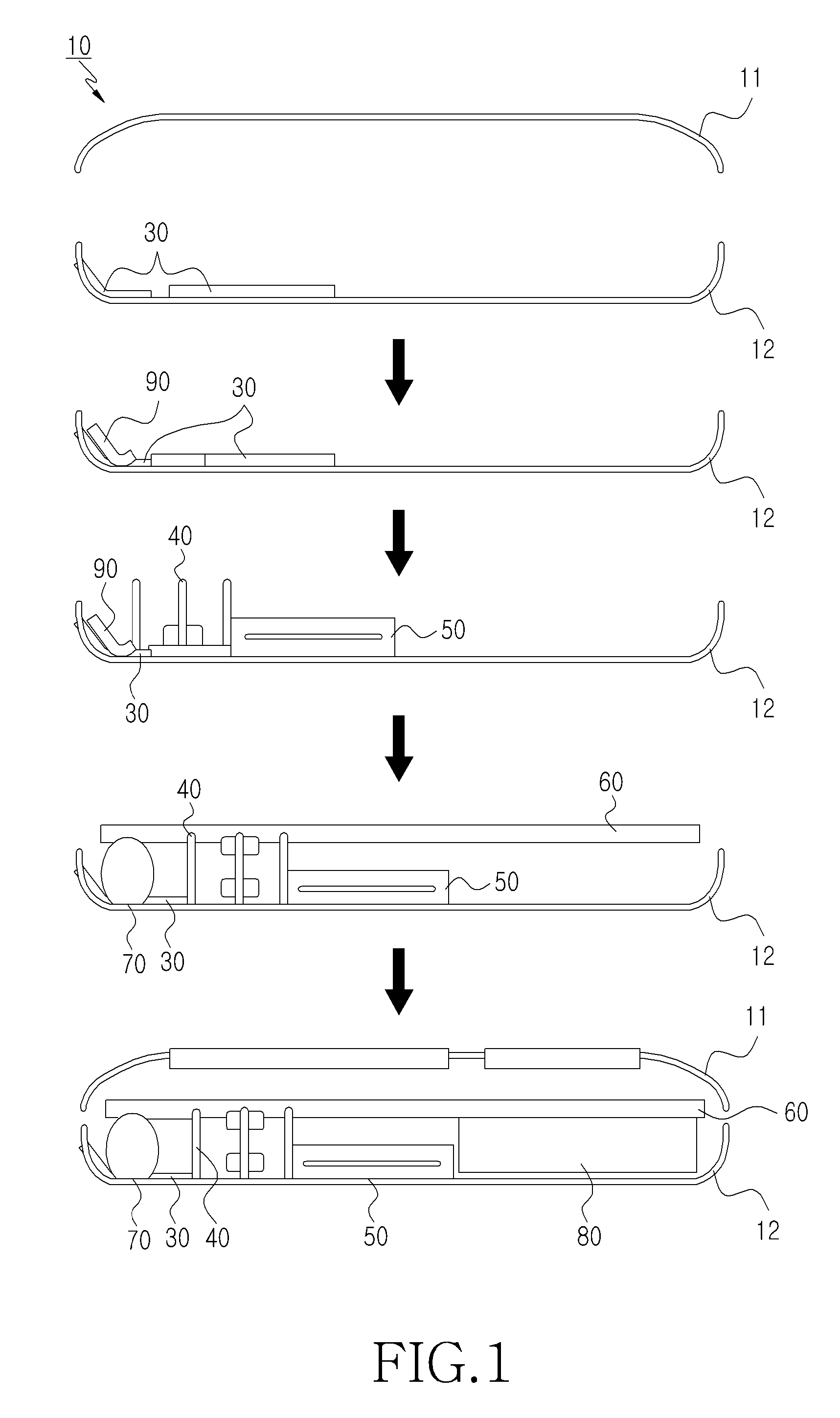 Electronic device manufacturing method using lds and electronic device manufactured by the method