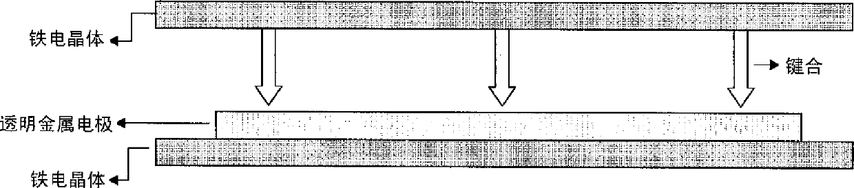 Preparation method of large thickness period polarization ferroelectric crystal material