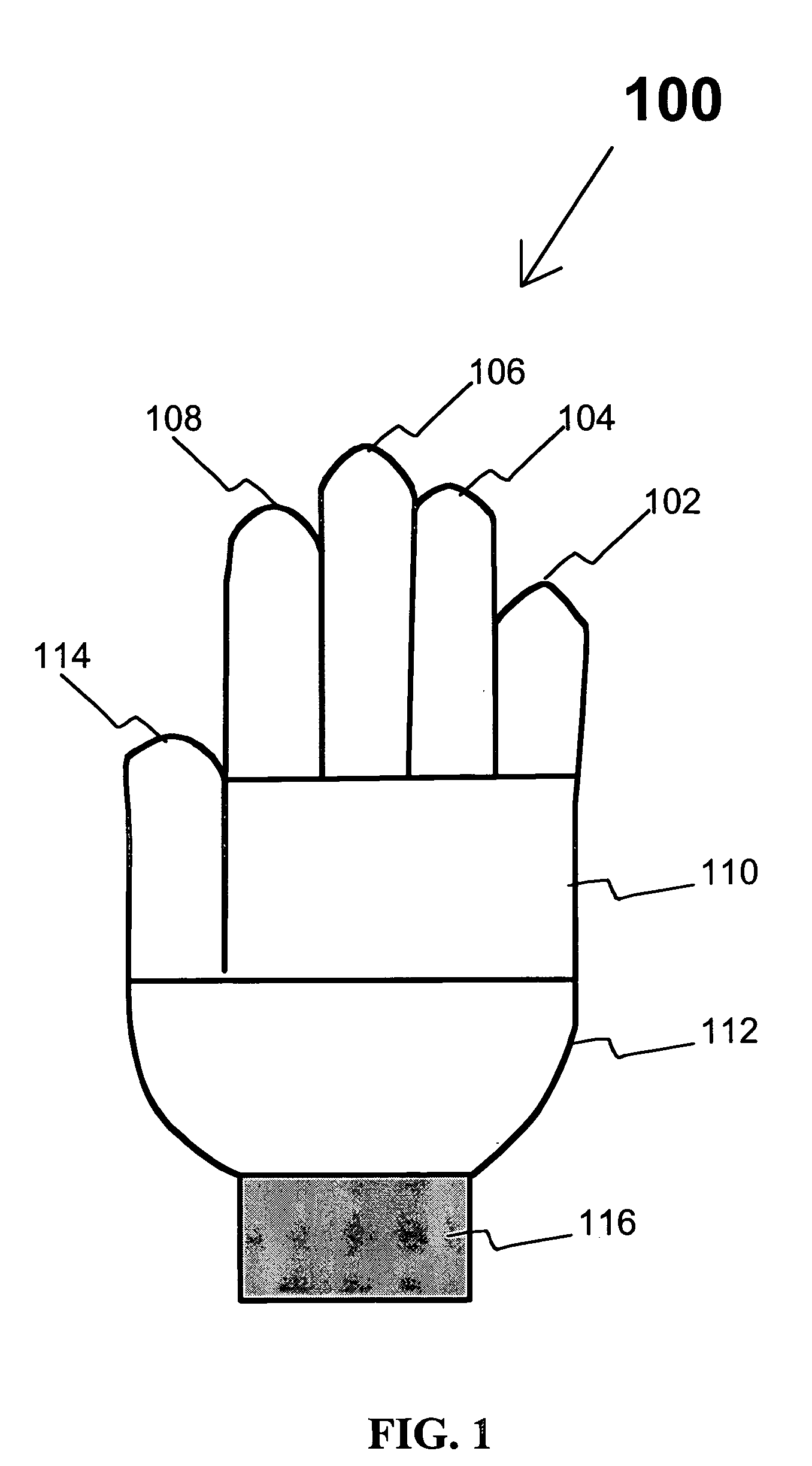 Knitted glove with controlled stitch stretch capability