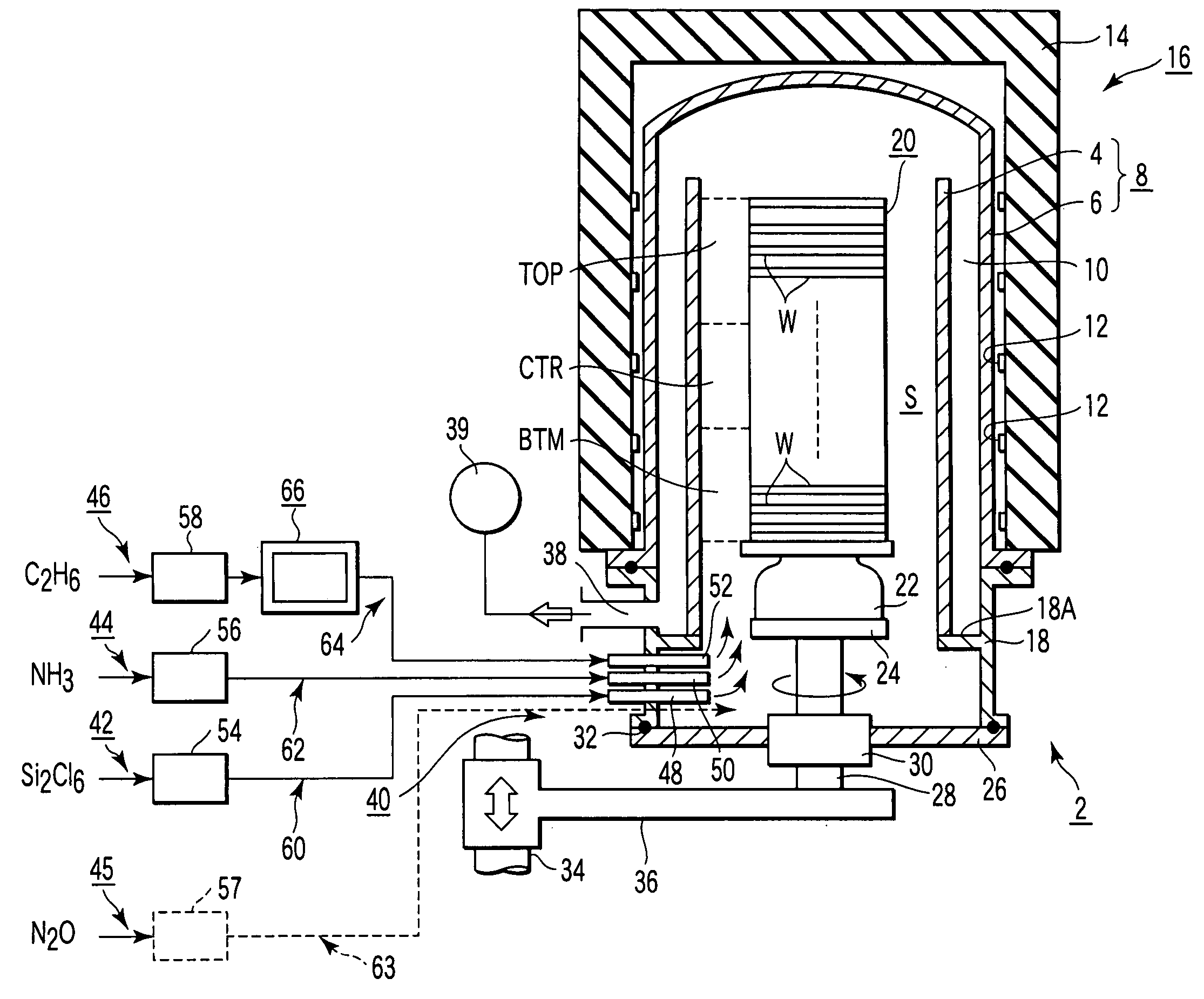 Cvd method and device for forming silicon-containing insulation film