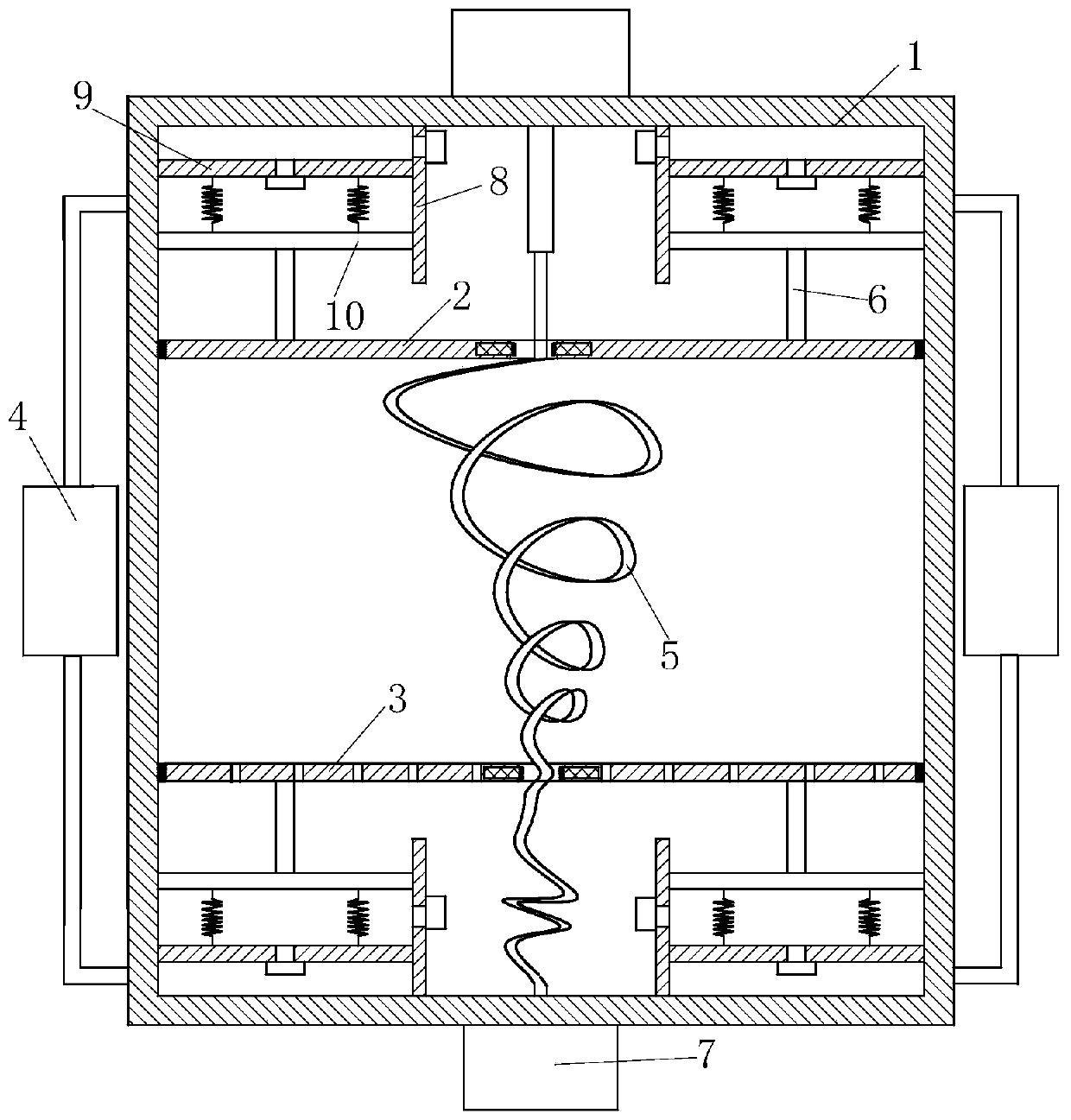 Dense soda ash high-efficiency crystallization production device