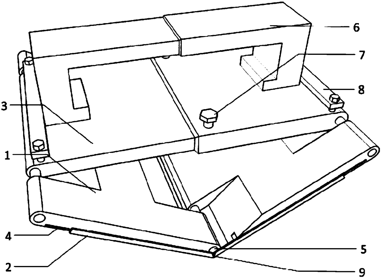 Multi-angle internal corner deformed abrasive paper frame and using method thereof