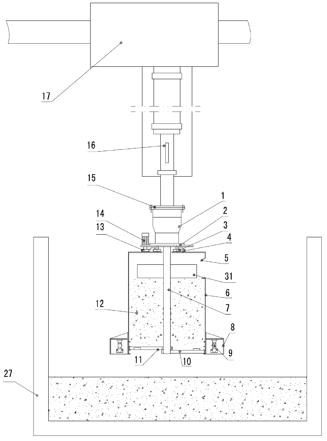 Fermented grains feeding device