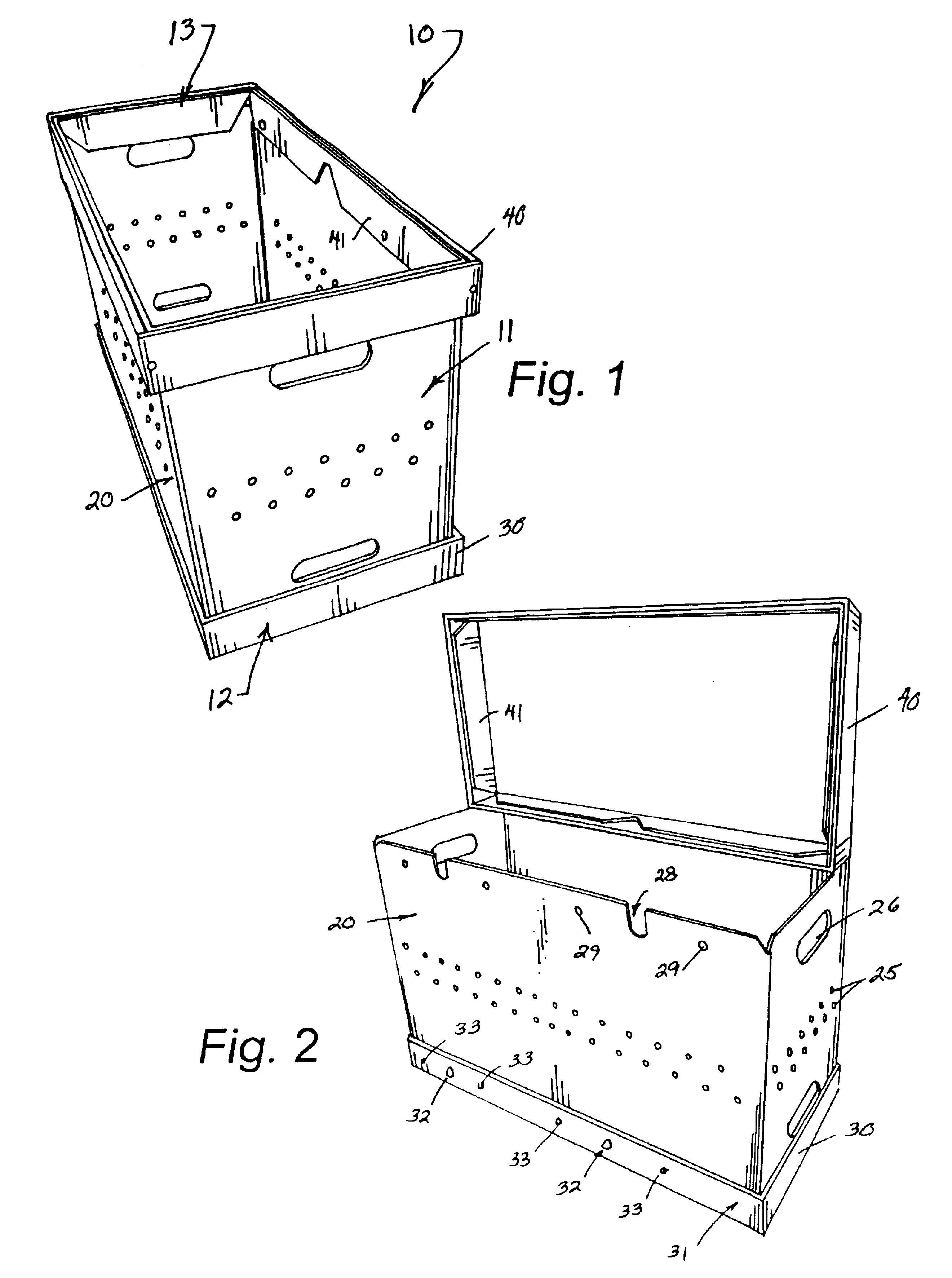 Reusable box construction for transporting tree seedlings