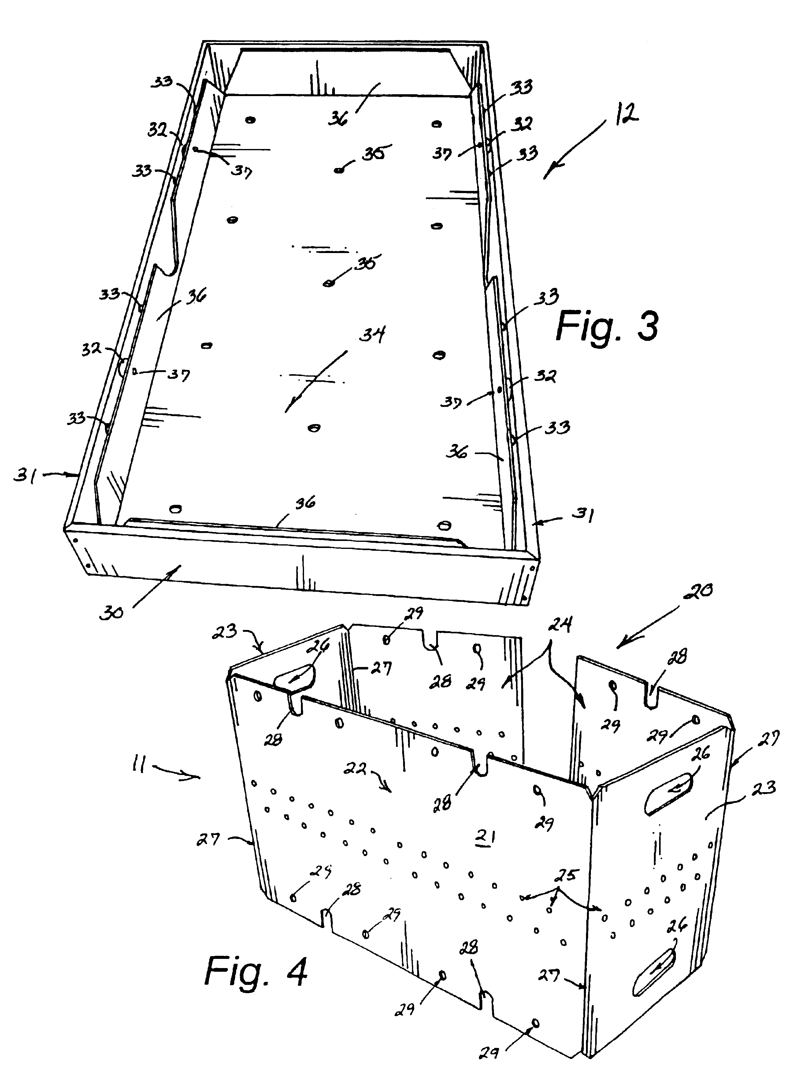 Reusable box construction for transporting tree seedlings