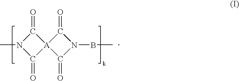 Data storage medium comprising polyimides