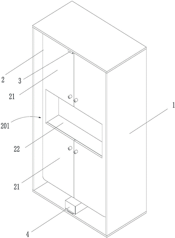 Turnover cabinet