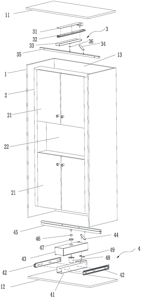 Turnover cabinet