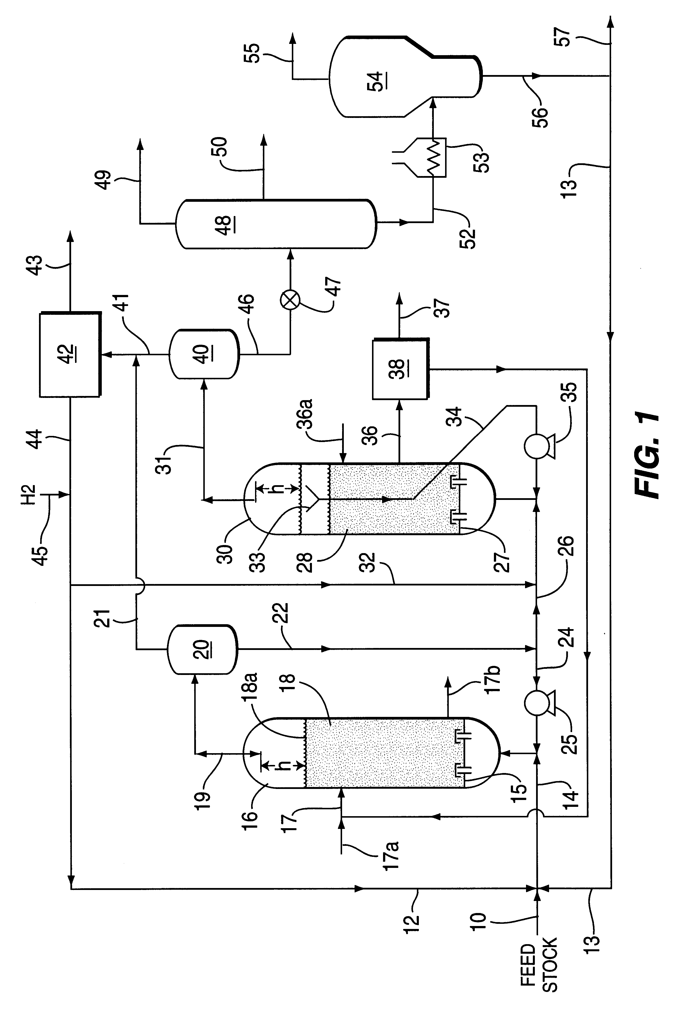 Catalytic hydrogenation process utilizing multi-stage ebullated bed reactors