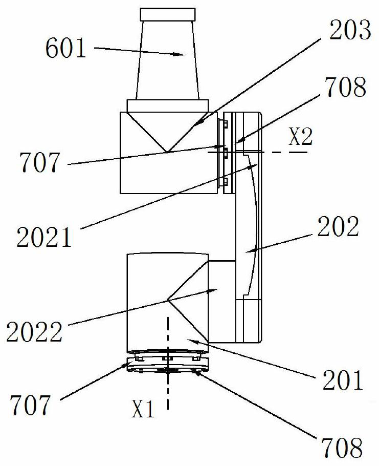 Linkage wearable sixteen-degree-of-freedom driving end mechanical arm