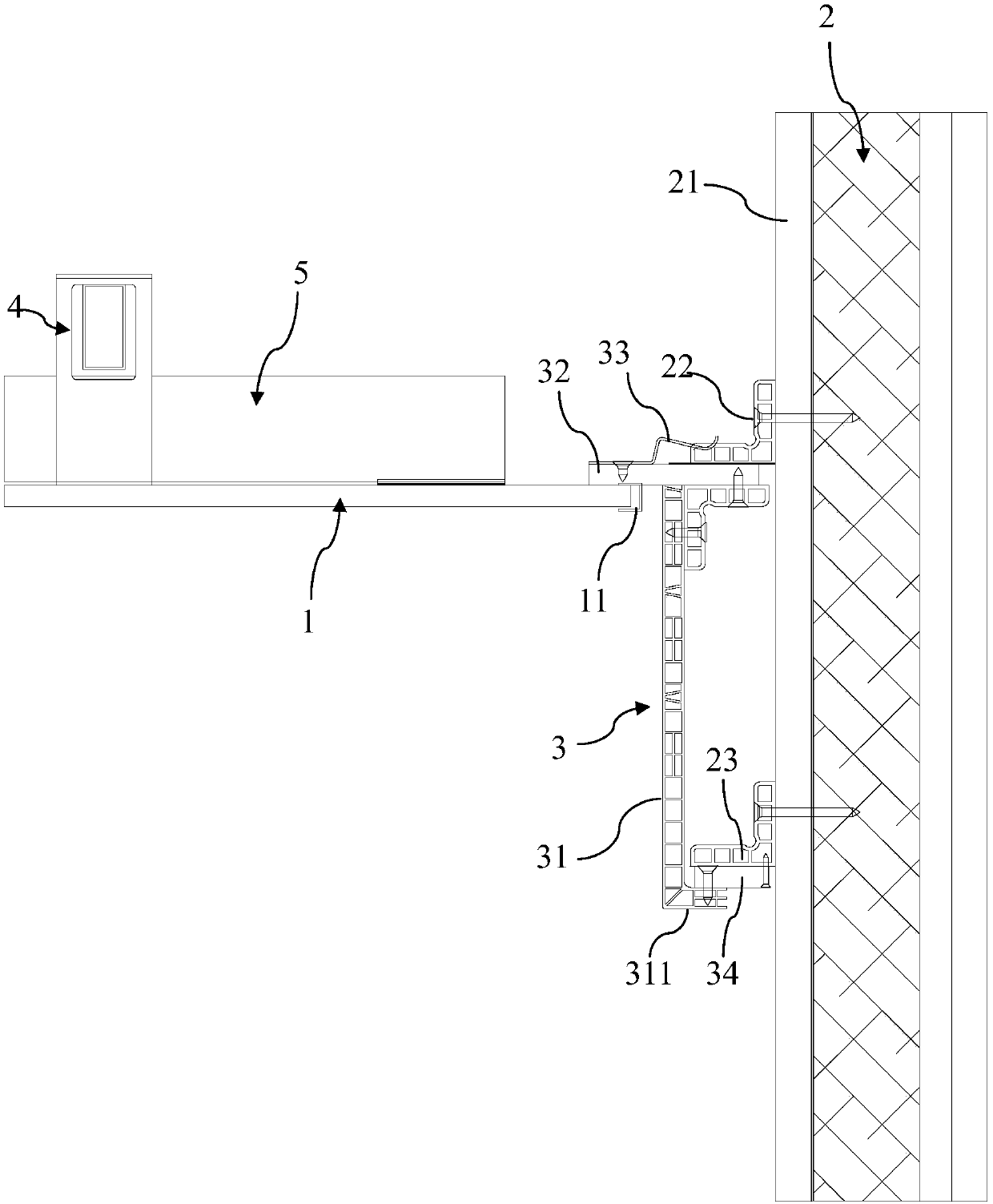 Suspended ceiling structure and assembling method thereof