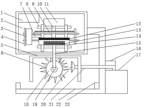 Bamboo-wood floor cutting device