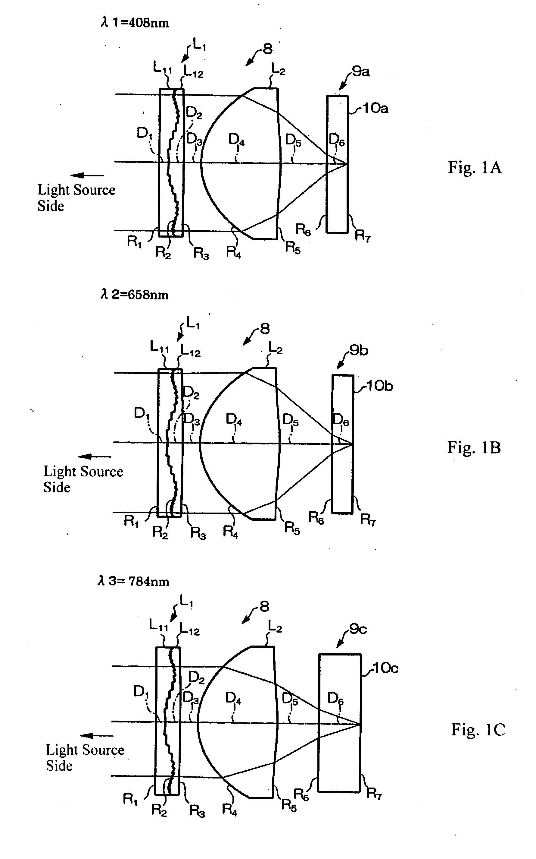 Objective optical system for optical recording media and optical pickup device using it