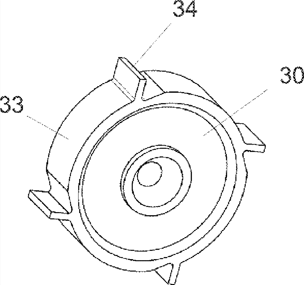 A piston rod foot