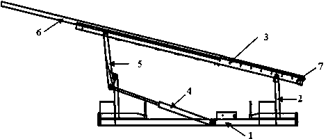 Swing arm type pipe rod spatial slideway