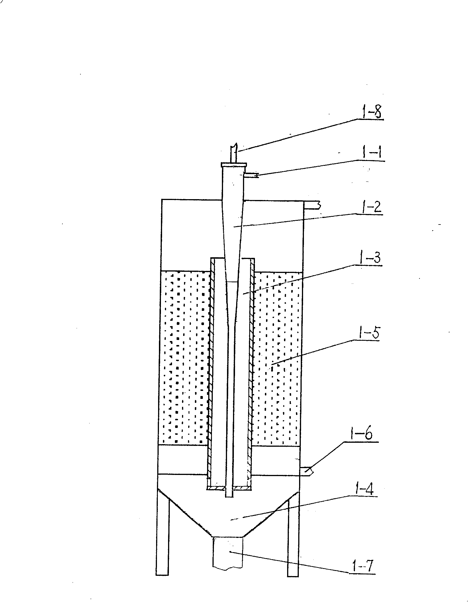 Process for assistant chemical treatment of oil field sullage rotational flow