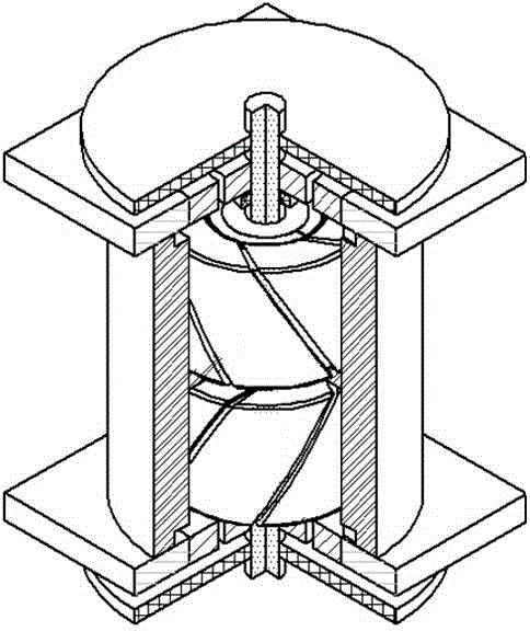 Slotless skew winding axial active suspension bearingless motor and control method