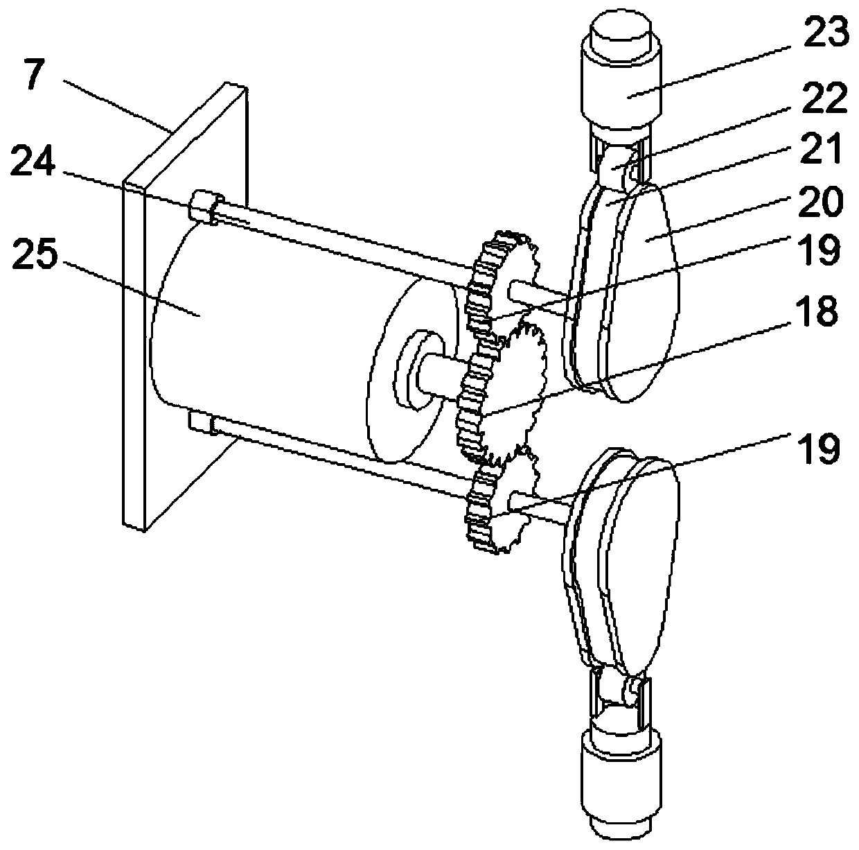 Sand accelerated drying and screening device based on cam transmission structure