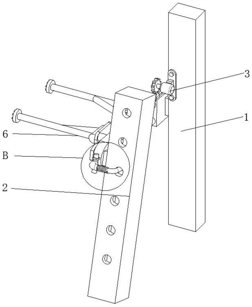 An adjustable support for a tower crane