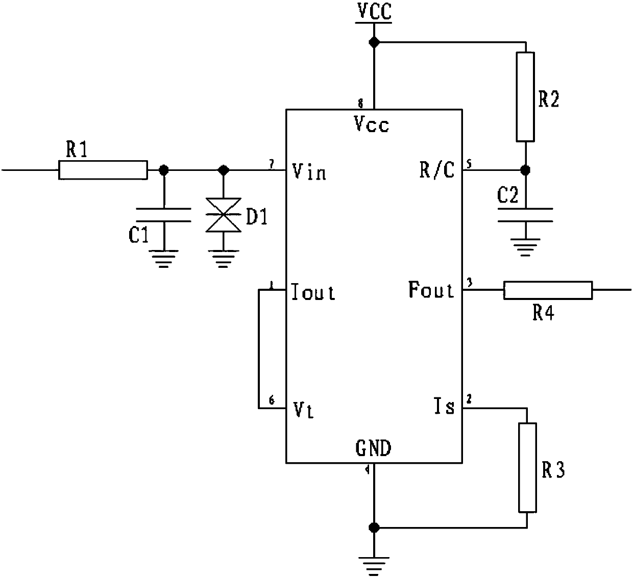 Analog-to-digital conversion module in gas concentration detection system of painting workshop