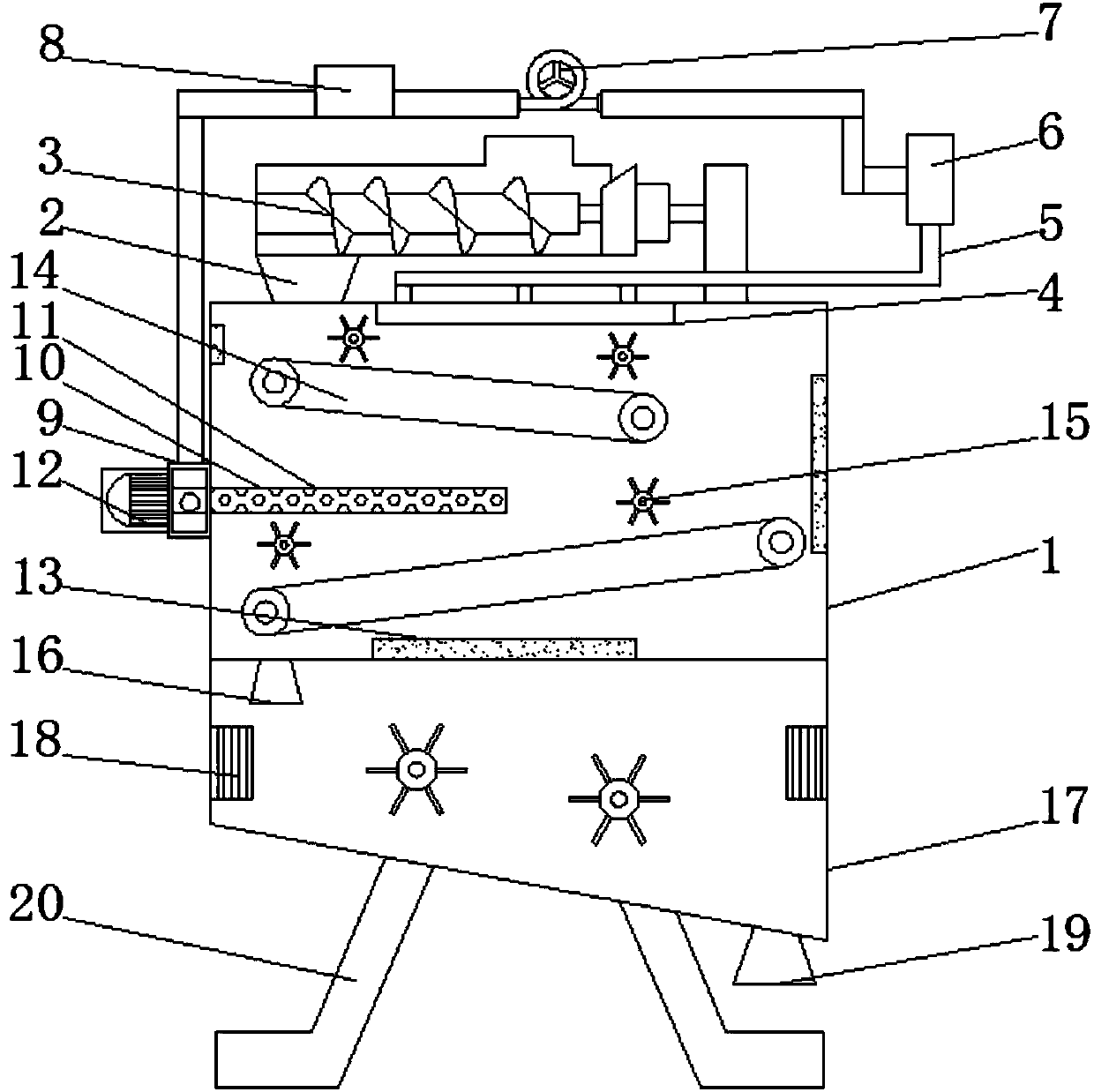 Biomass fertilizer drying device