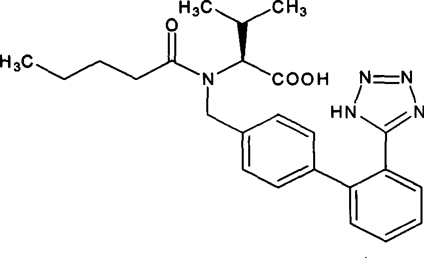 Diovan compound preparation and preparation method thereof