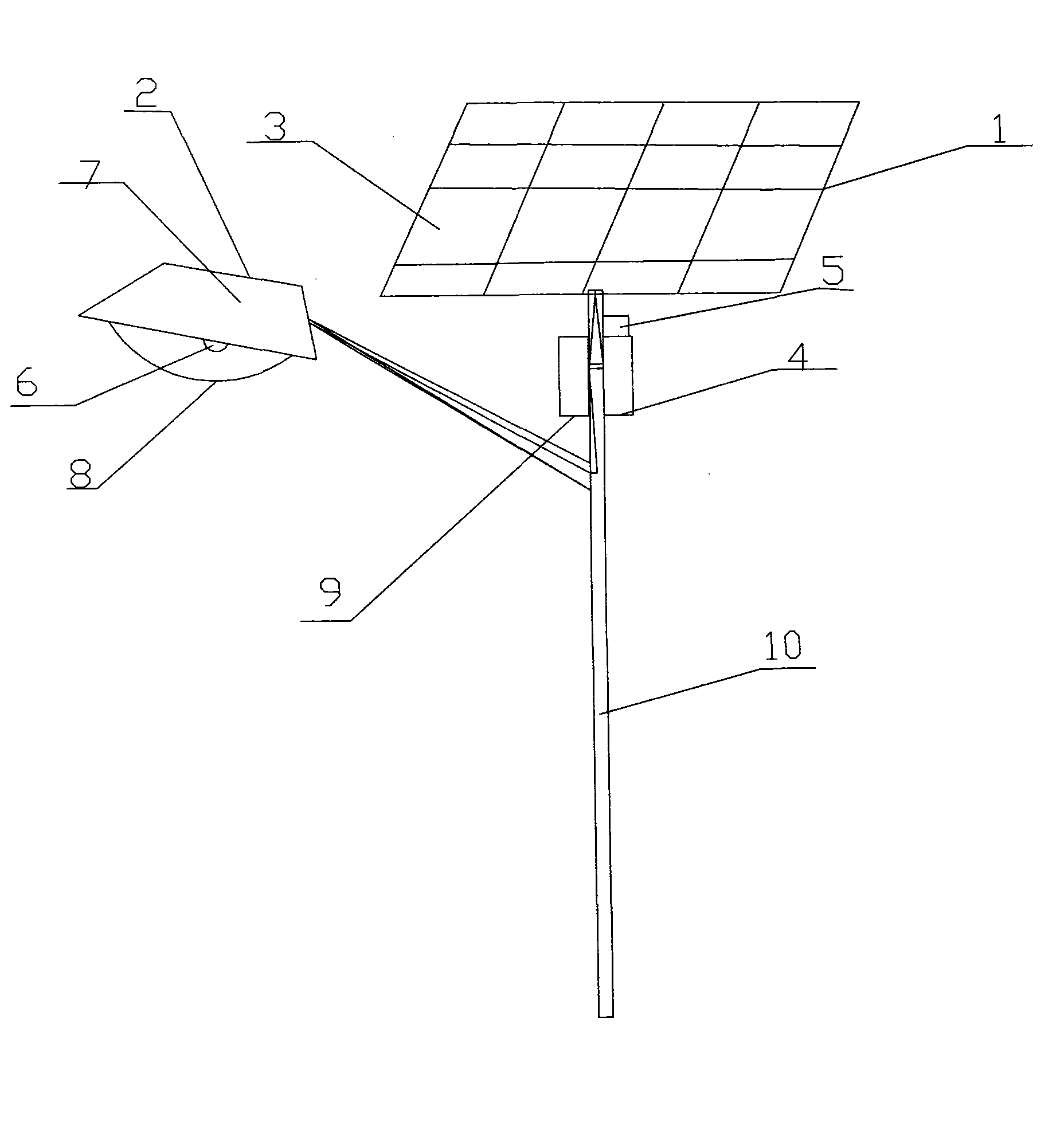 Solar light-emitting diode (LED) street lamp