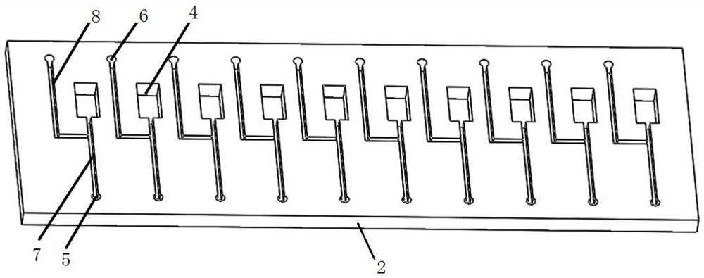 Chip and kit for detecting novel coronavirus nucleic acid as well as preparation method and application of chip and kit