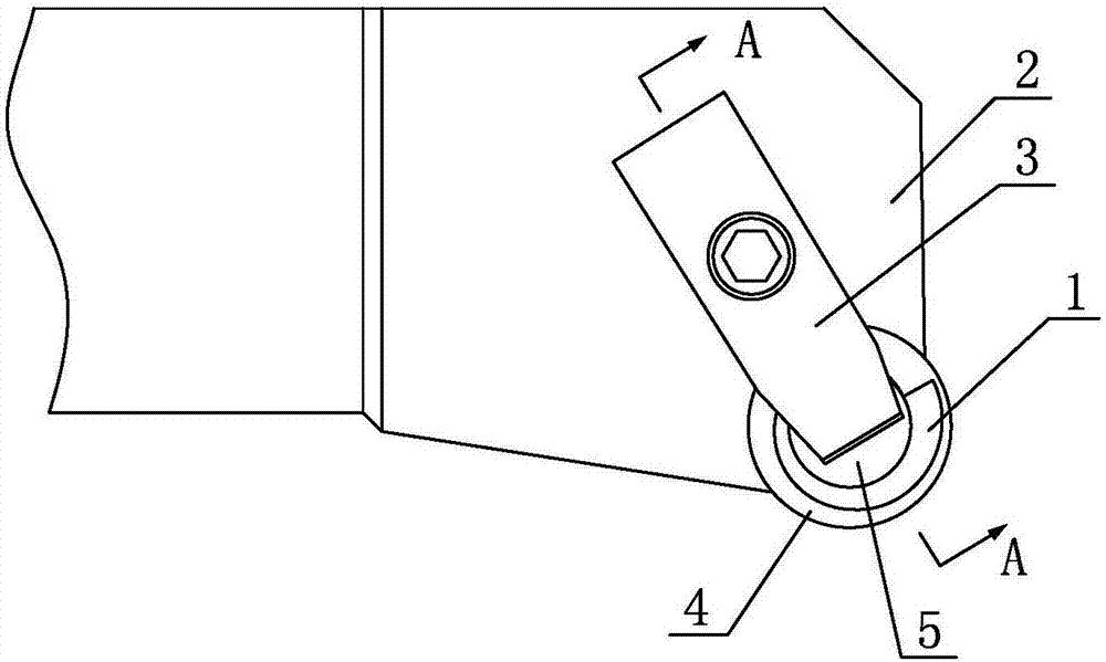 Chip breaking device of adjustable circular ultra-hard turning tool