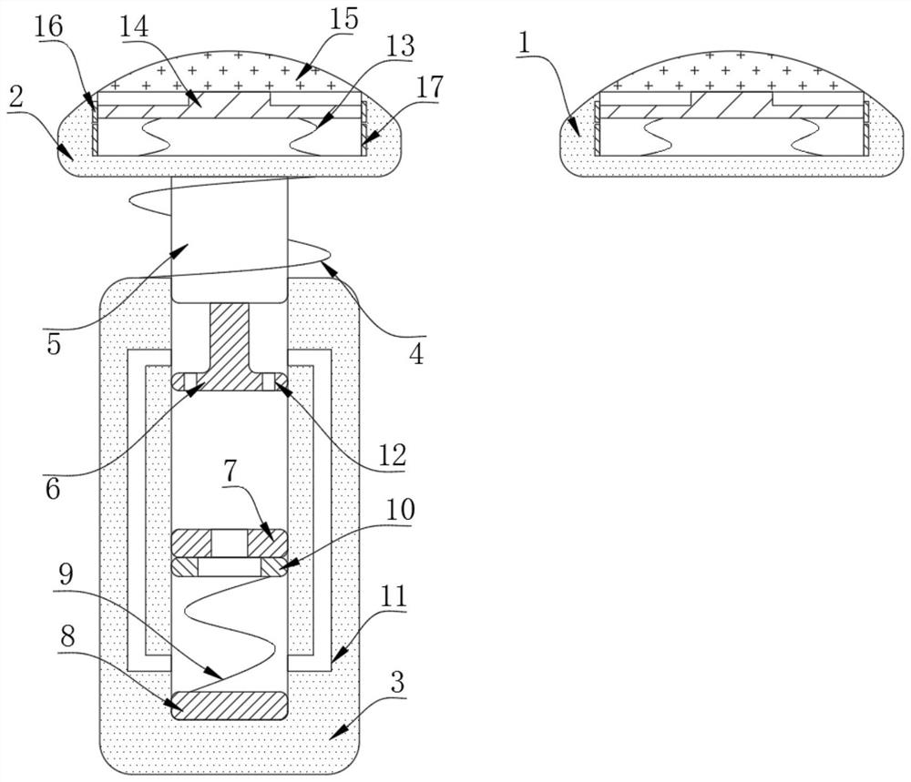 Two-section type lifting deceleration strip