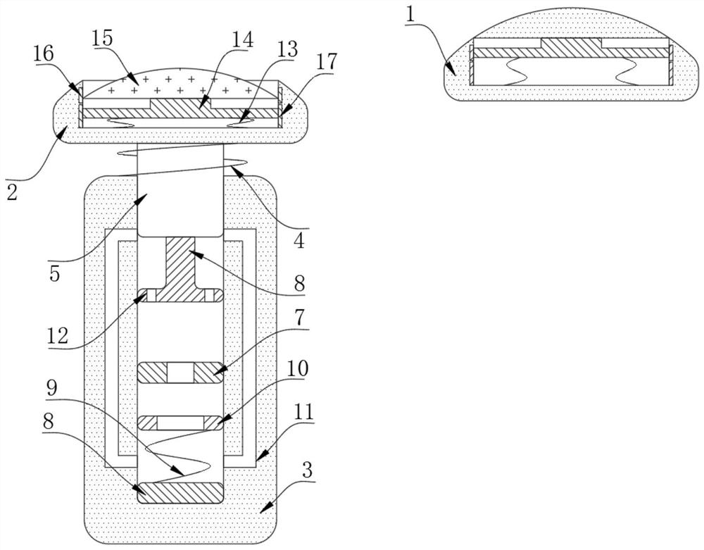 Two-section type lifting deceleration strip