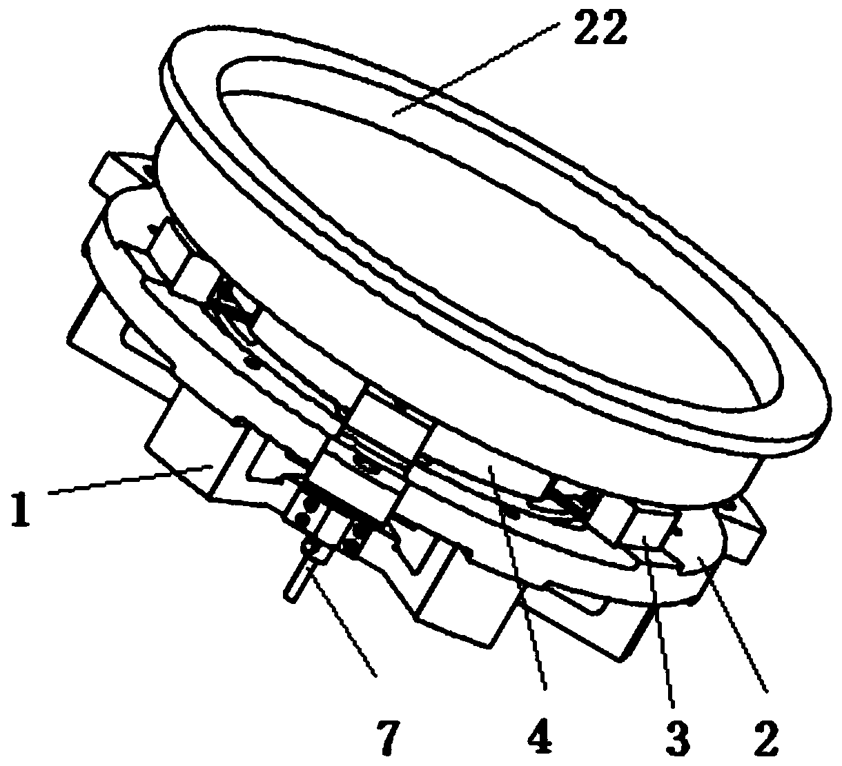 A flexible and high-precision secondary mirror assembly focusing mechanism