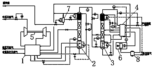 Natural-gas low-temperature helium extracting system and method