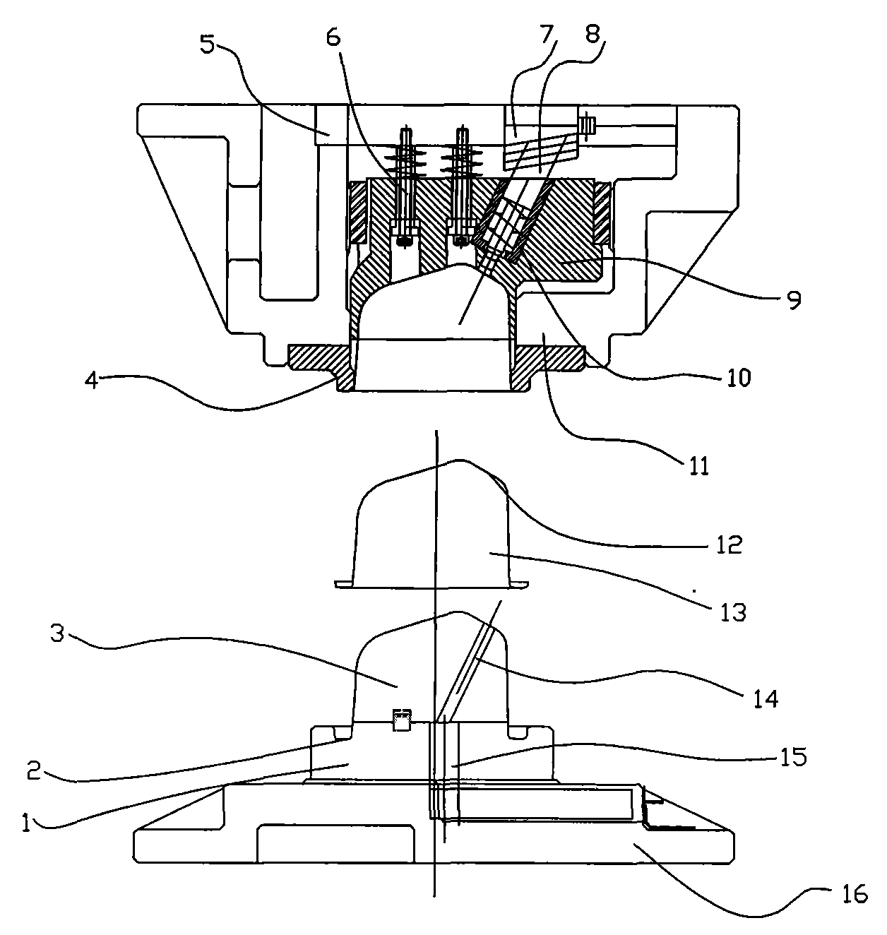 Trimming mould for automobile oil sump