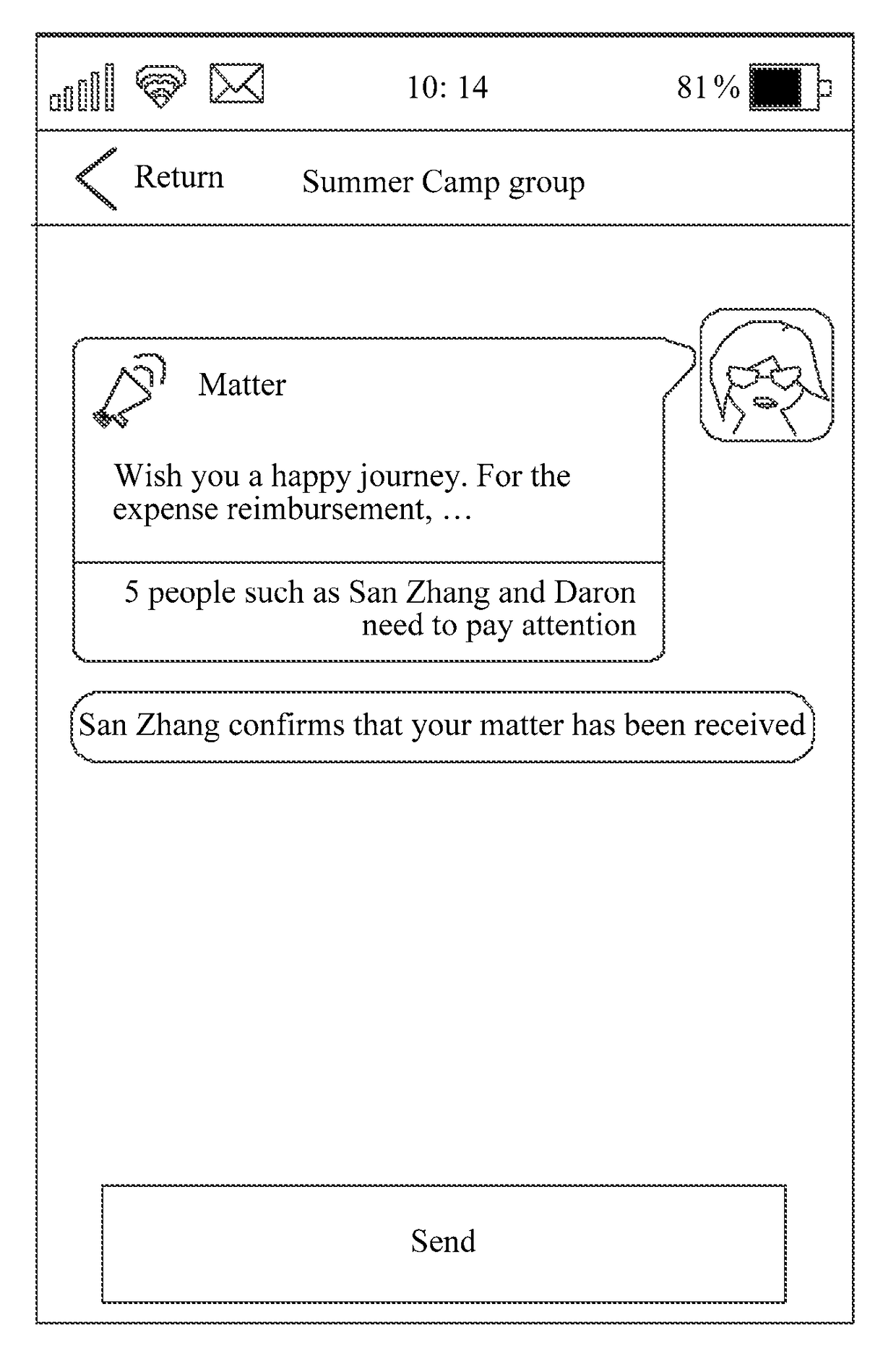 Matter message notification method, apparatus, and device